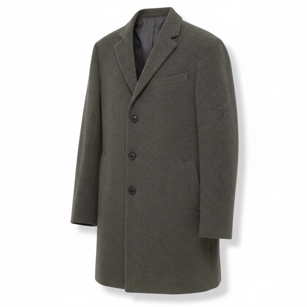 Calvin Klein Men’s Wool Dress Coat Work Office Charcoal Gray Size XL